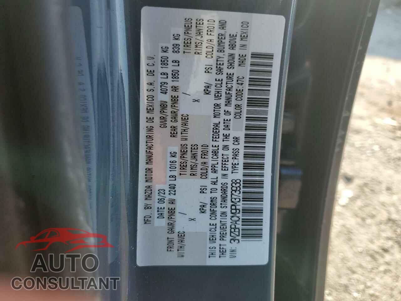 MAZDA 3 2023 - 3MZBPACM9PM373938