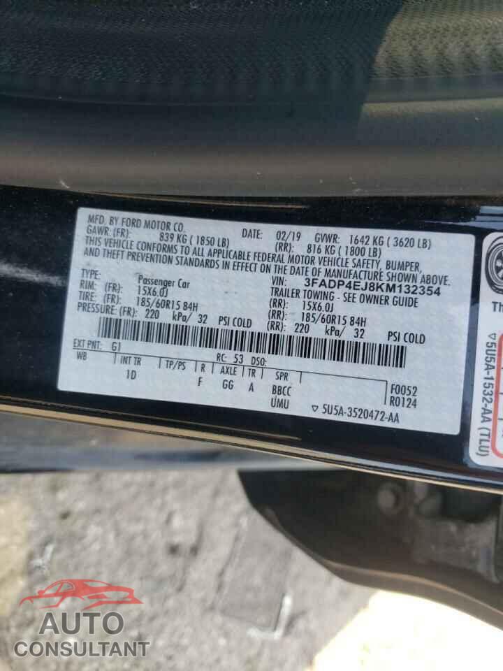 FORD FIESTA 2019 - 3FADP4EJ8KM132354