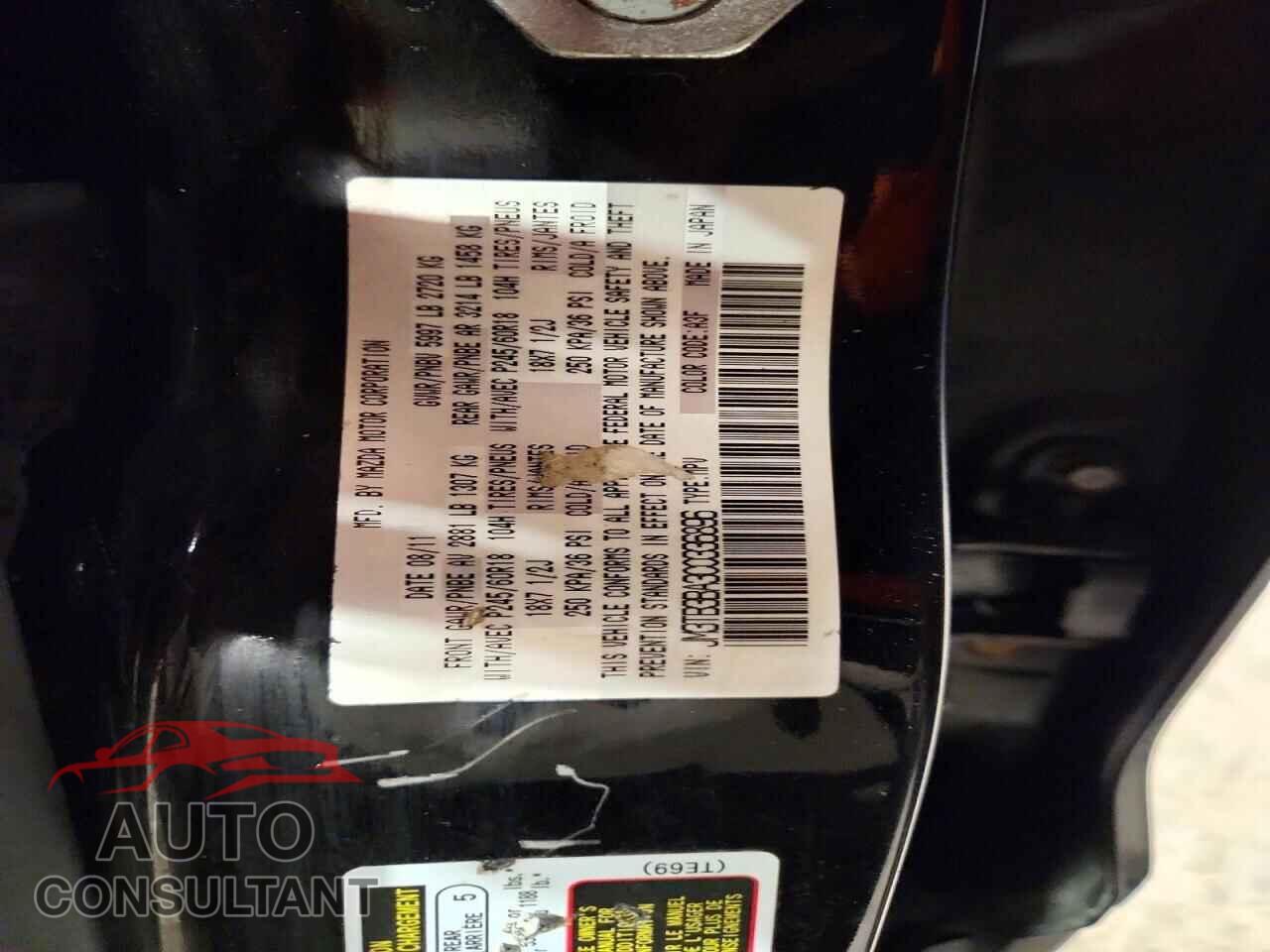 MAZDA CX-9 2012 - JM3TB3BA3C0336896