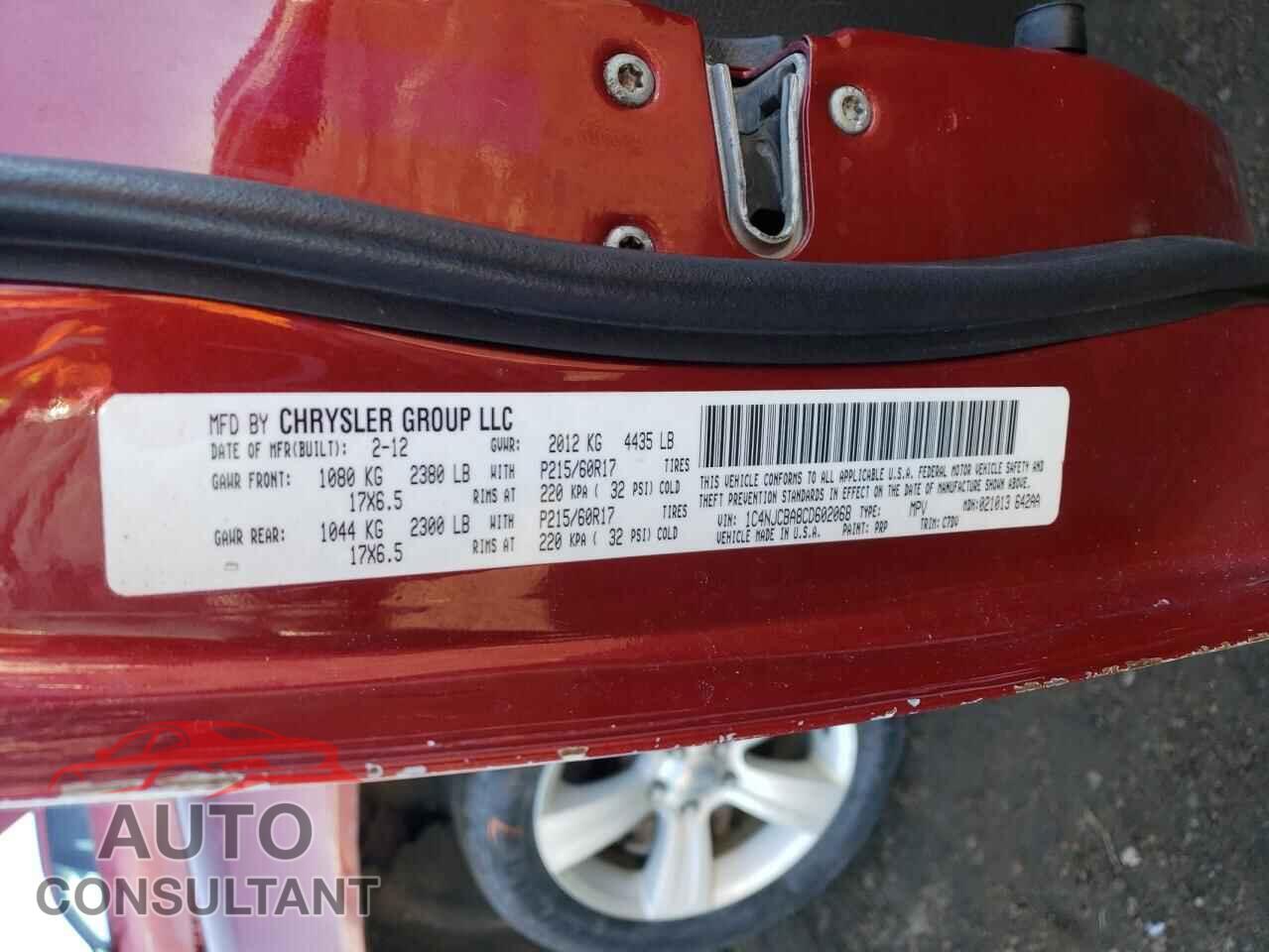 JEEP COMPASS 2014 - 1C4NJDEB4ED661311