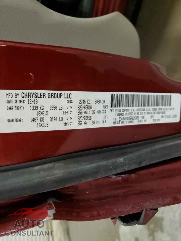 DODGE CARAVAN 2011 - 2D4RN3DGXBR626488