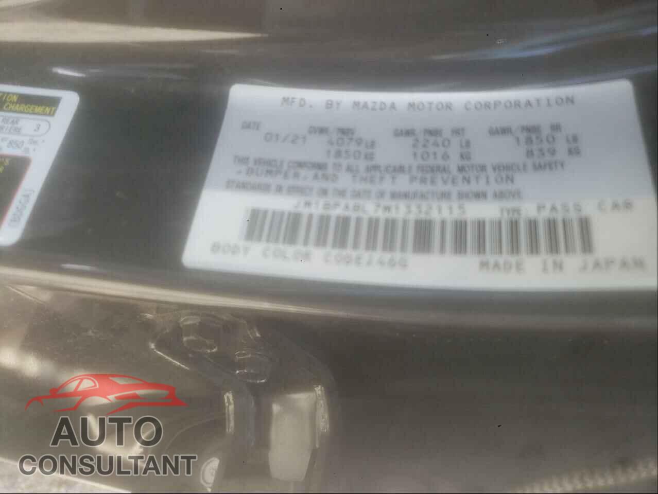 MAZDA 3 2021 - JM1BPABL7M1332115