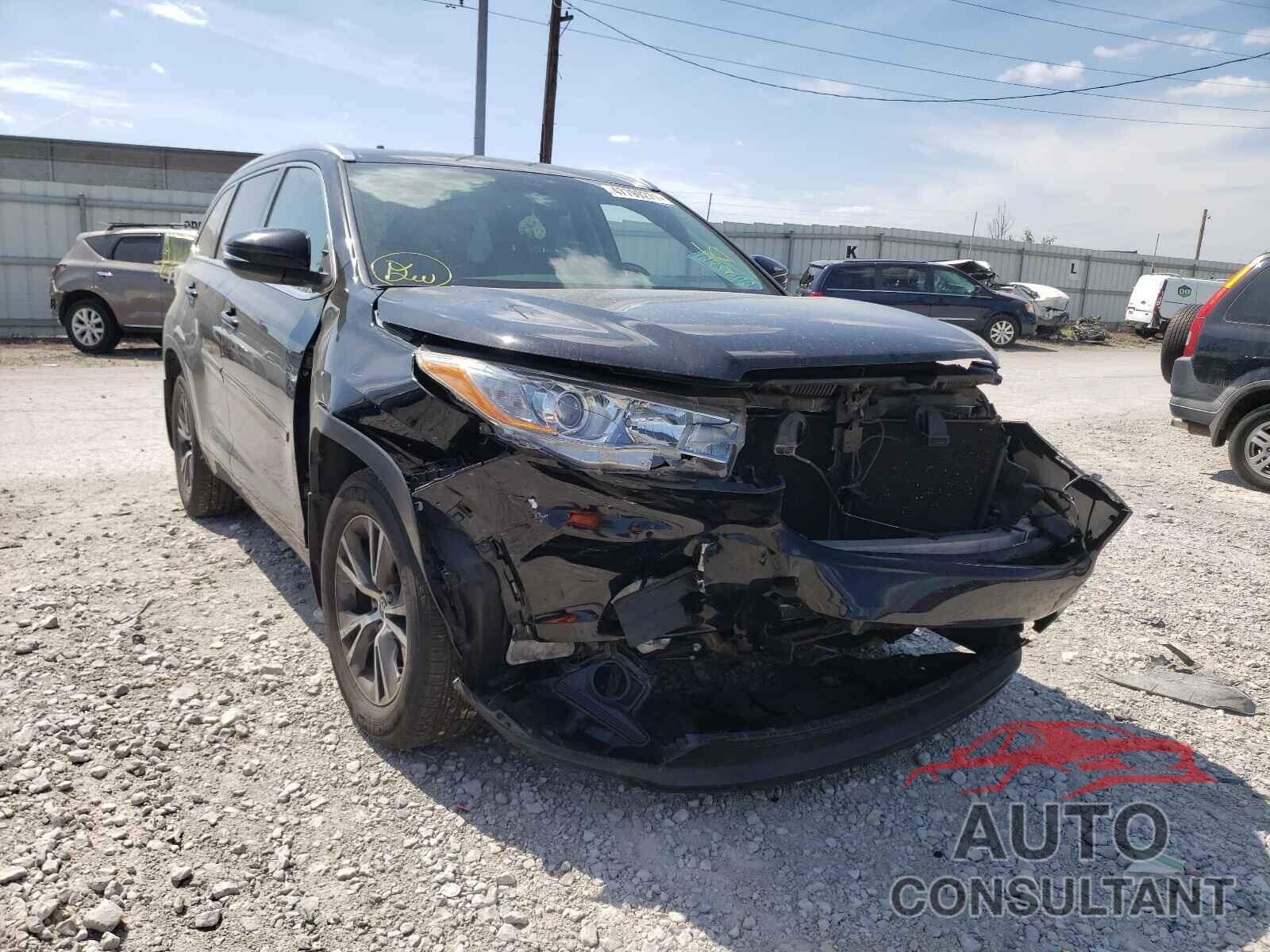TOYOTA HIGHLANDER 2016 - 5TDJKRFH3GS280665