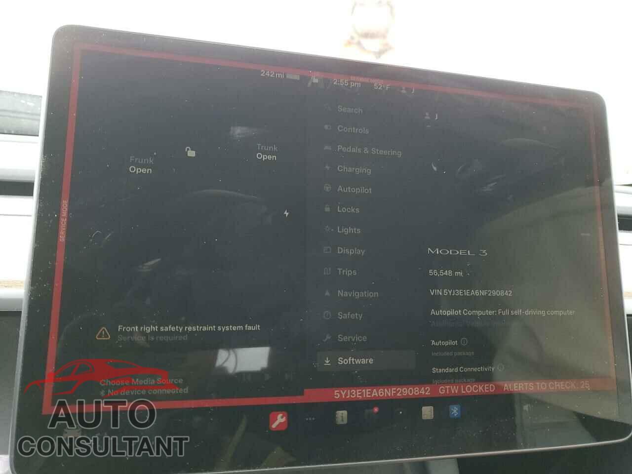 TESLA MODEL 3 2022 - 5YJ3E1EA6NF290842