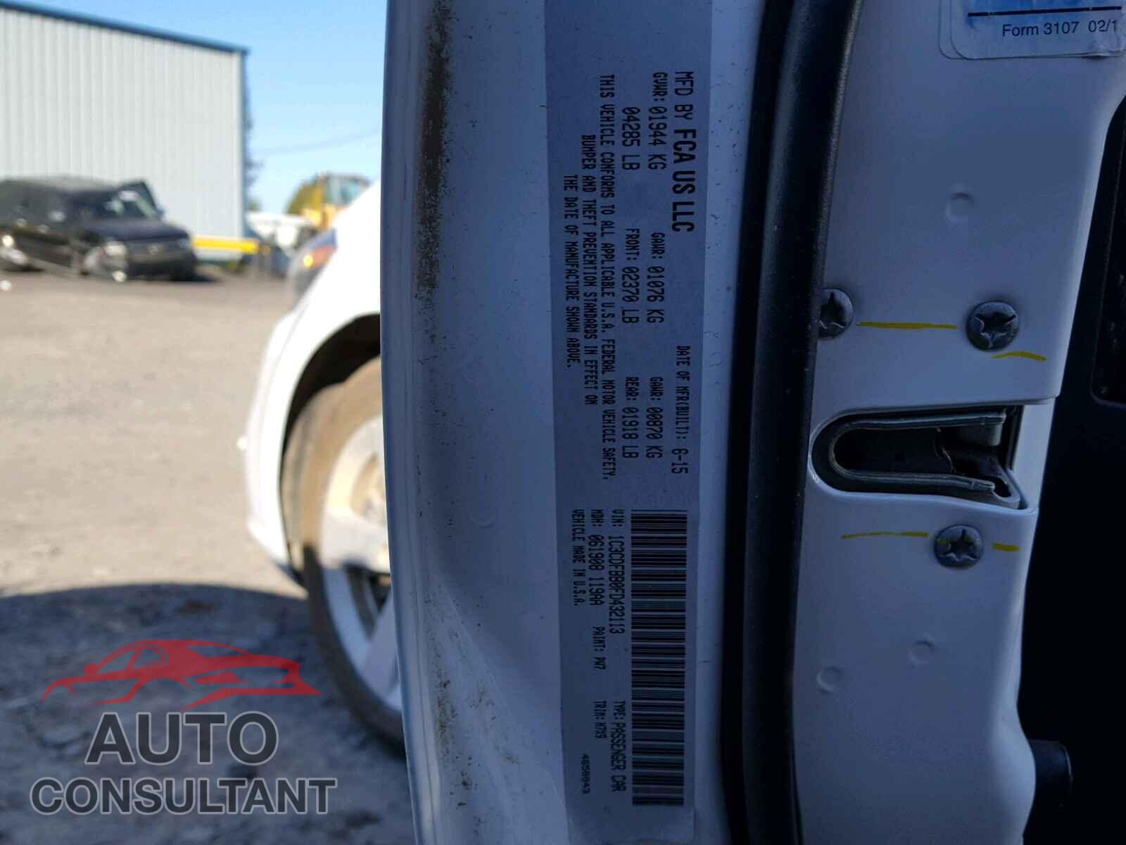 DODGE DART 2015 - 1C3CDFBB0FD432113