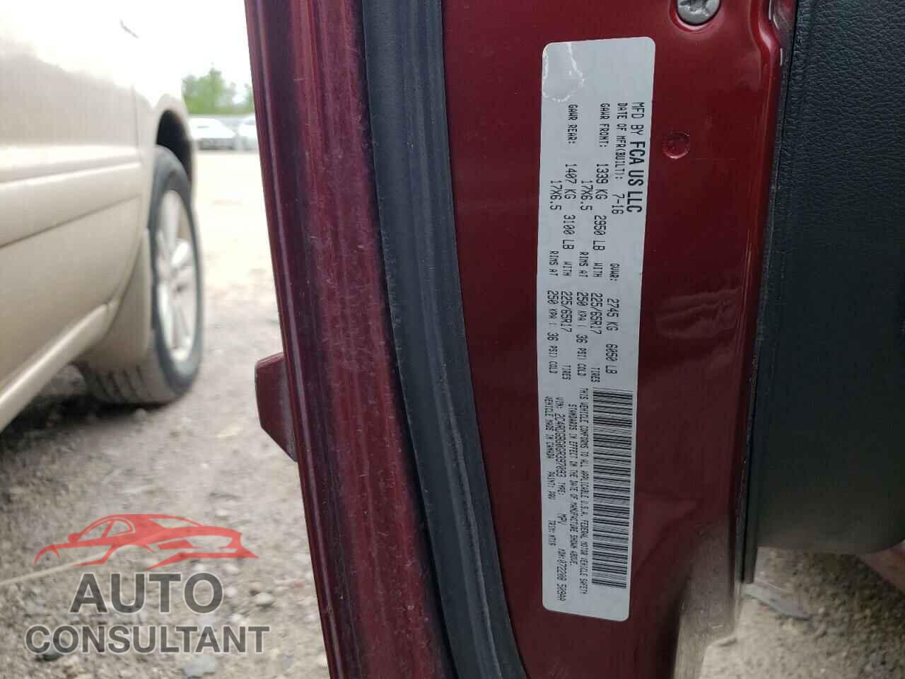 DODGE CARAVAN 2016 - 2C4RDGBG0GR397093