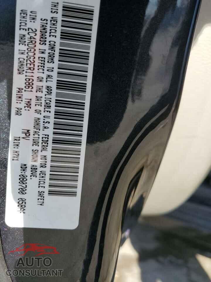 DODGE CARAVAN 2014 - 2C4RDGCG2ER116861