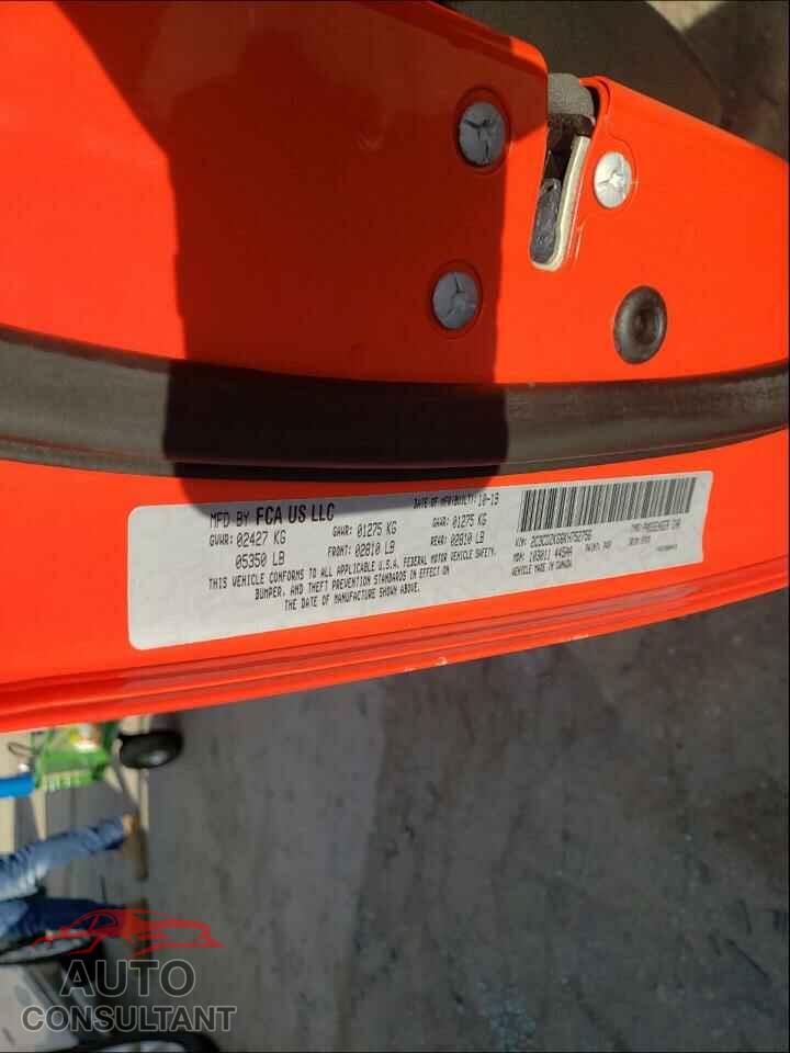 DODGE CHALLENGER 2019 - 2C3CDZKG6KH752756