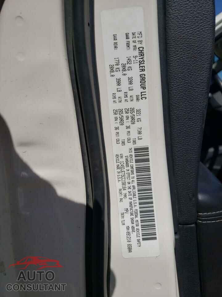 DODGE DURANGO 2012 - 1C4SDJET5CC158164