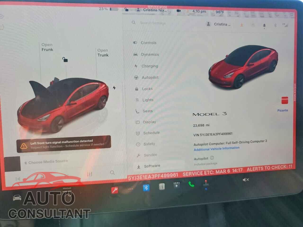 TESLA MODEL 3 2023 - 5YJ3E1EA3PF499961