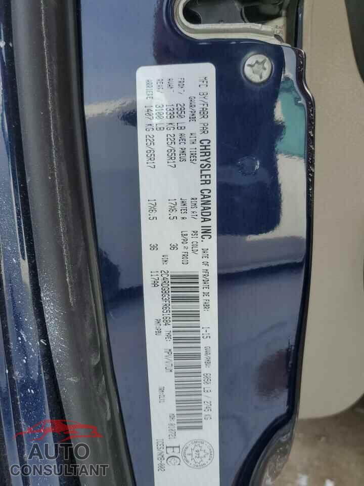 DODGE CARAVAN 2015 - 2C4RDGBG3FR651684