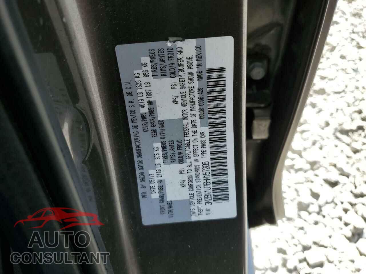 MAZDA 3 2017 - 3MZBN1U76HM157206