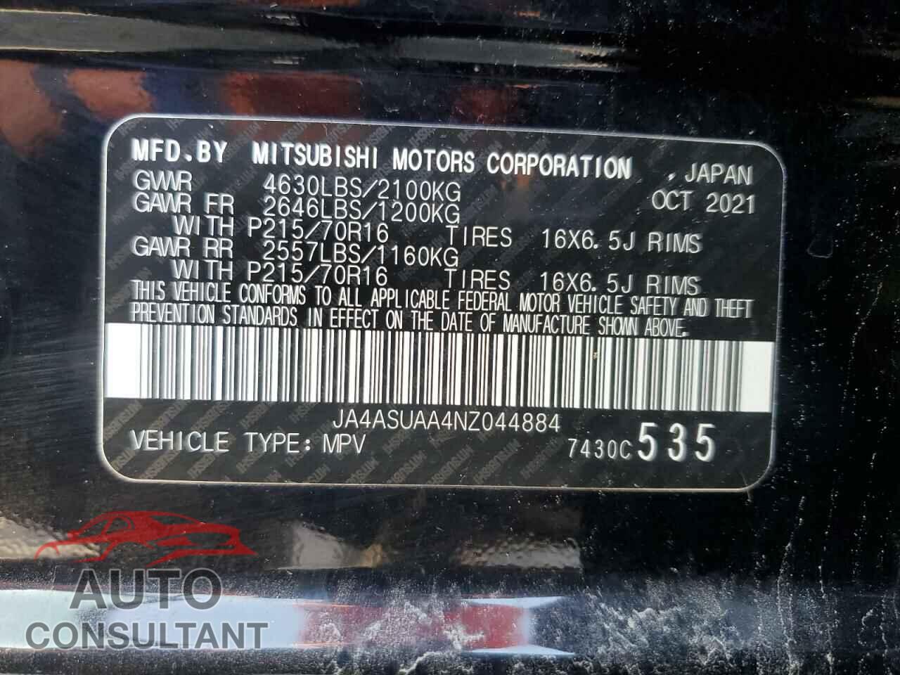 MITSUBISHI ECLIPSE 2022 - JA4ASUAA4NZ044884
