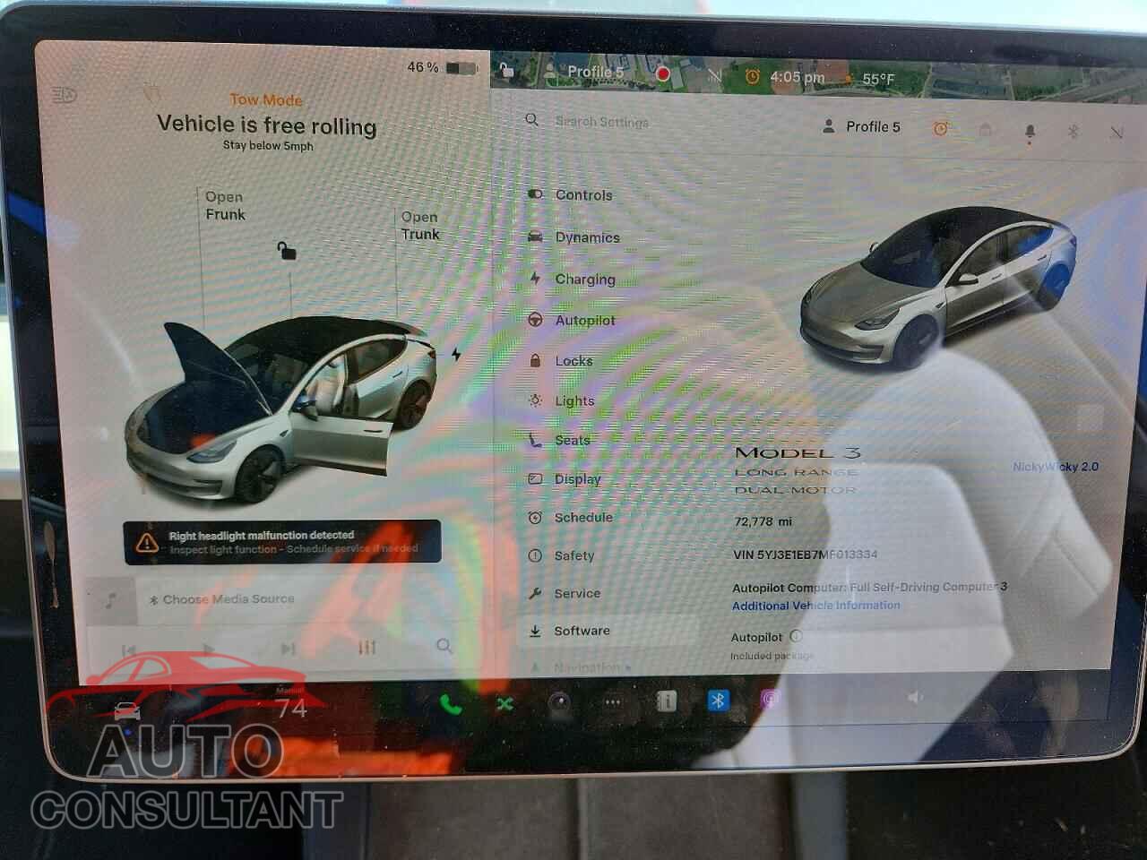TESLA MODEL 3 2021 - 5YJ3E1EB7MF013334