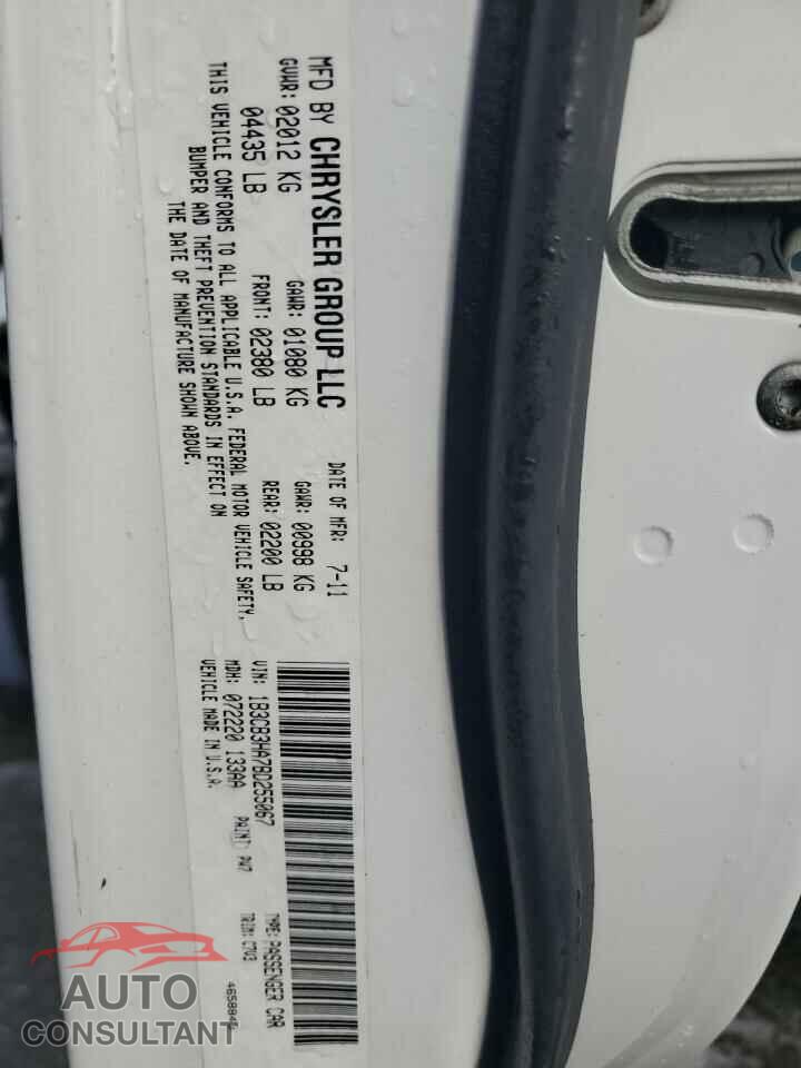 DODGE CALIBER 2011 - 1B3CB3HA7BD255067