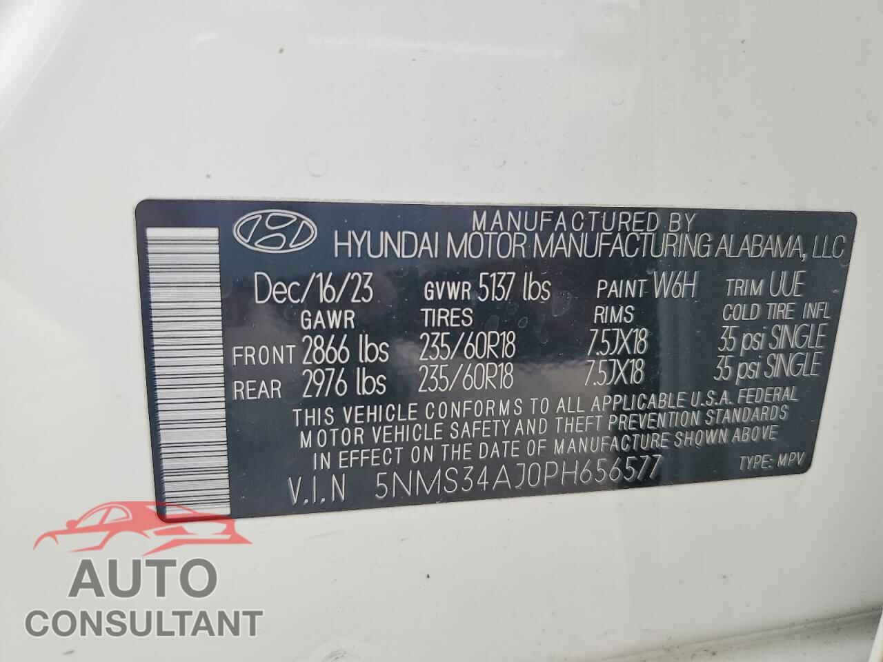 HYUNDAI SANTA FE 2023 - 5NMS34AJ0PH656577