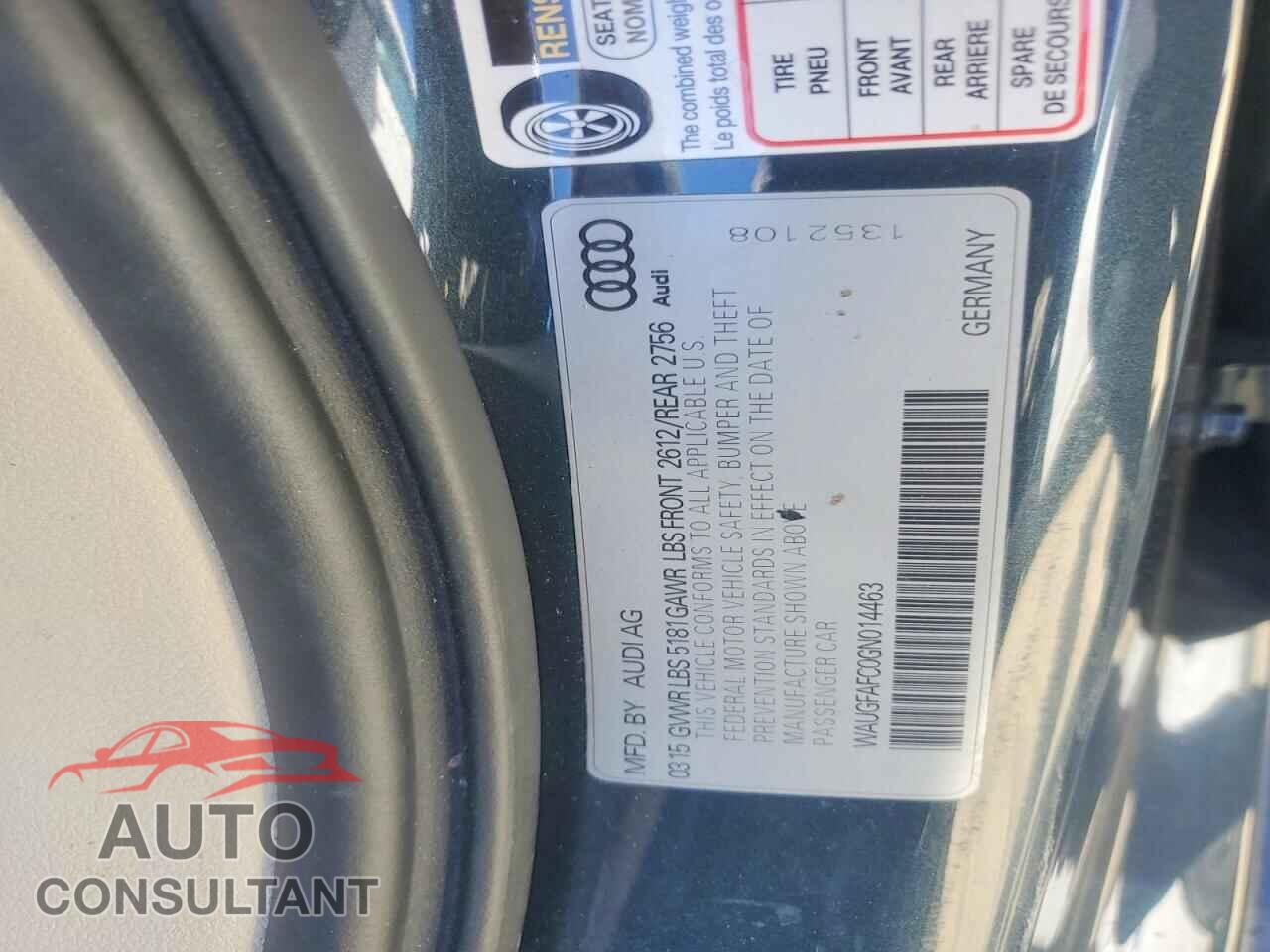 AUDI A6 2016 - WAUGFAFC0GN014463