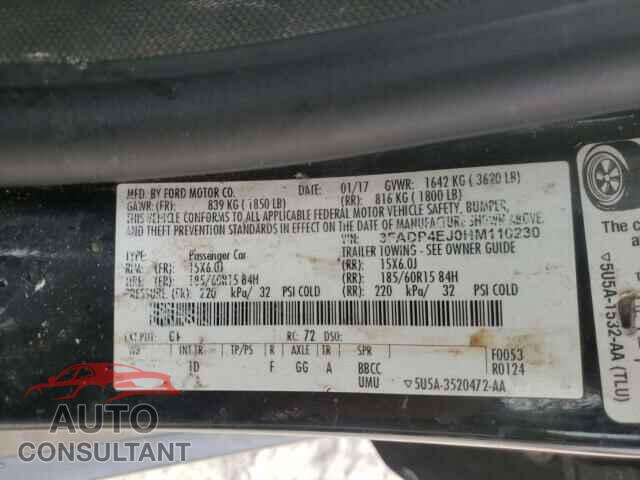 FORD FIESTA 2017 - 3FADP4EJ0HM110230