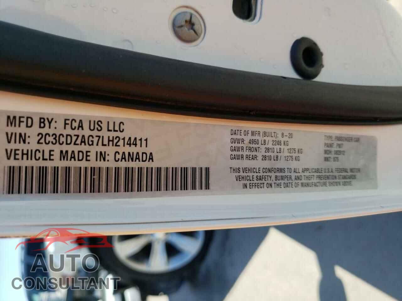 DODGE CHALLENGER 2020 - 2C3CDZAG7LH214411