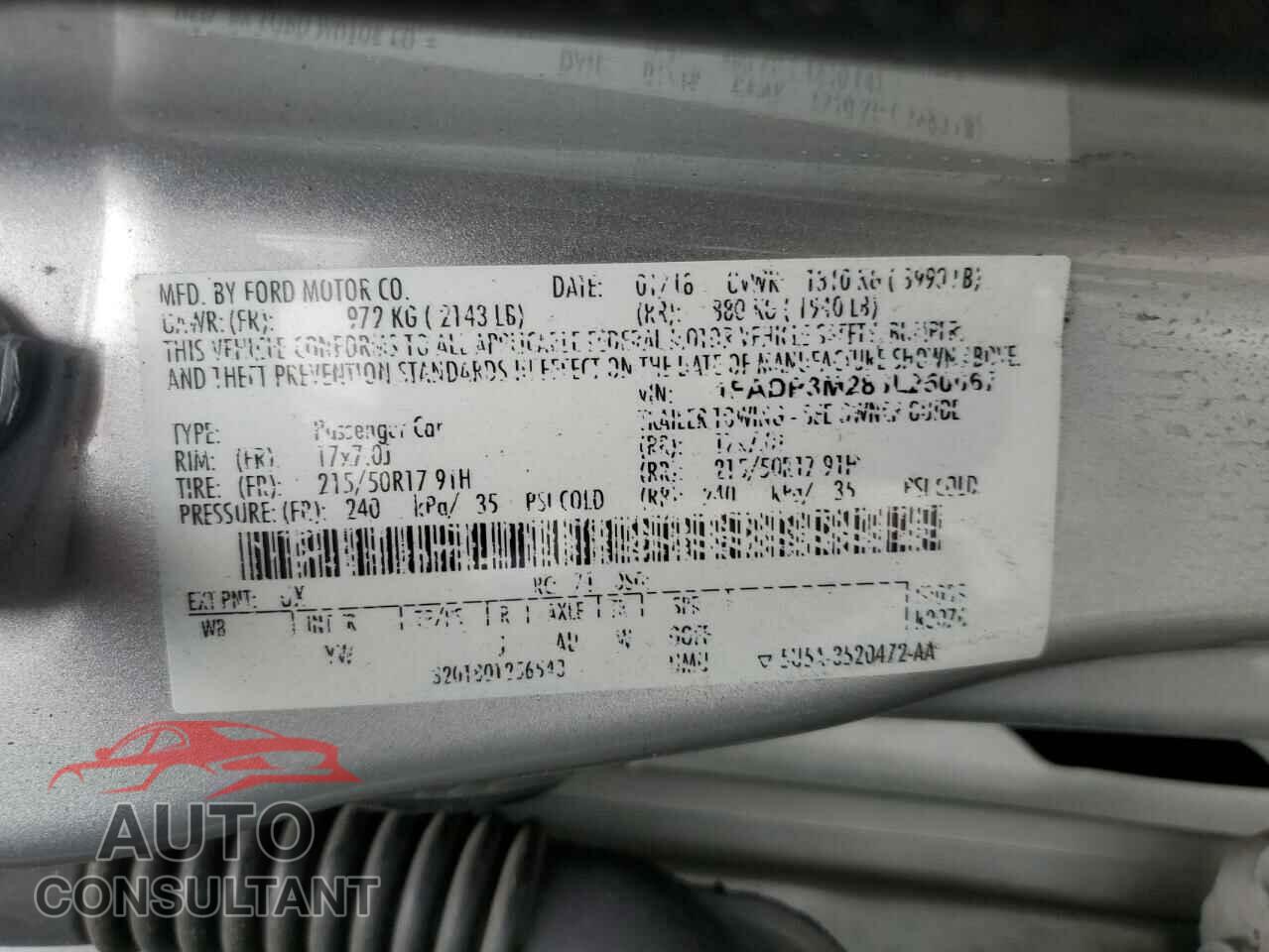 FORD FOCUS 2018 - 1FADP3M28JL250067