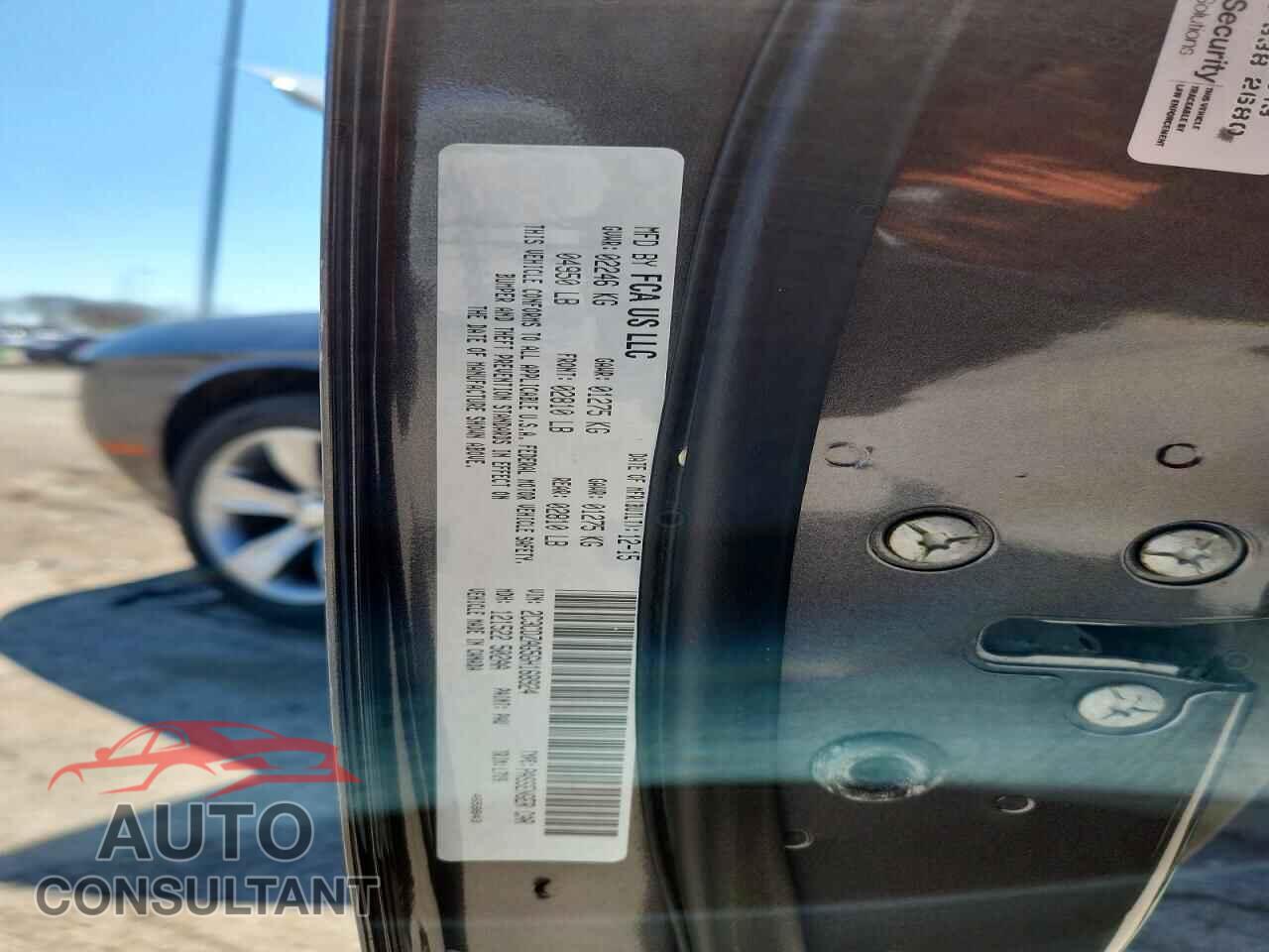 DODGE CHALLENGER 2016 - 2C3CDZAG5GH168924