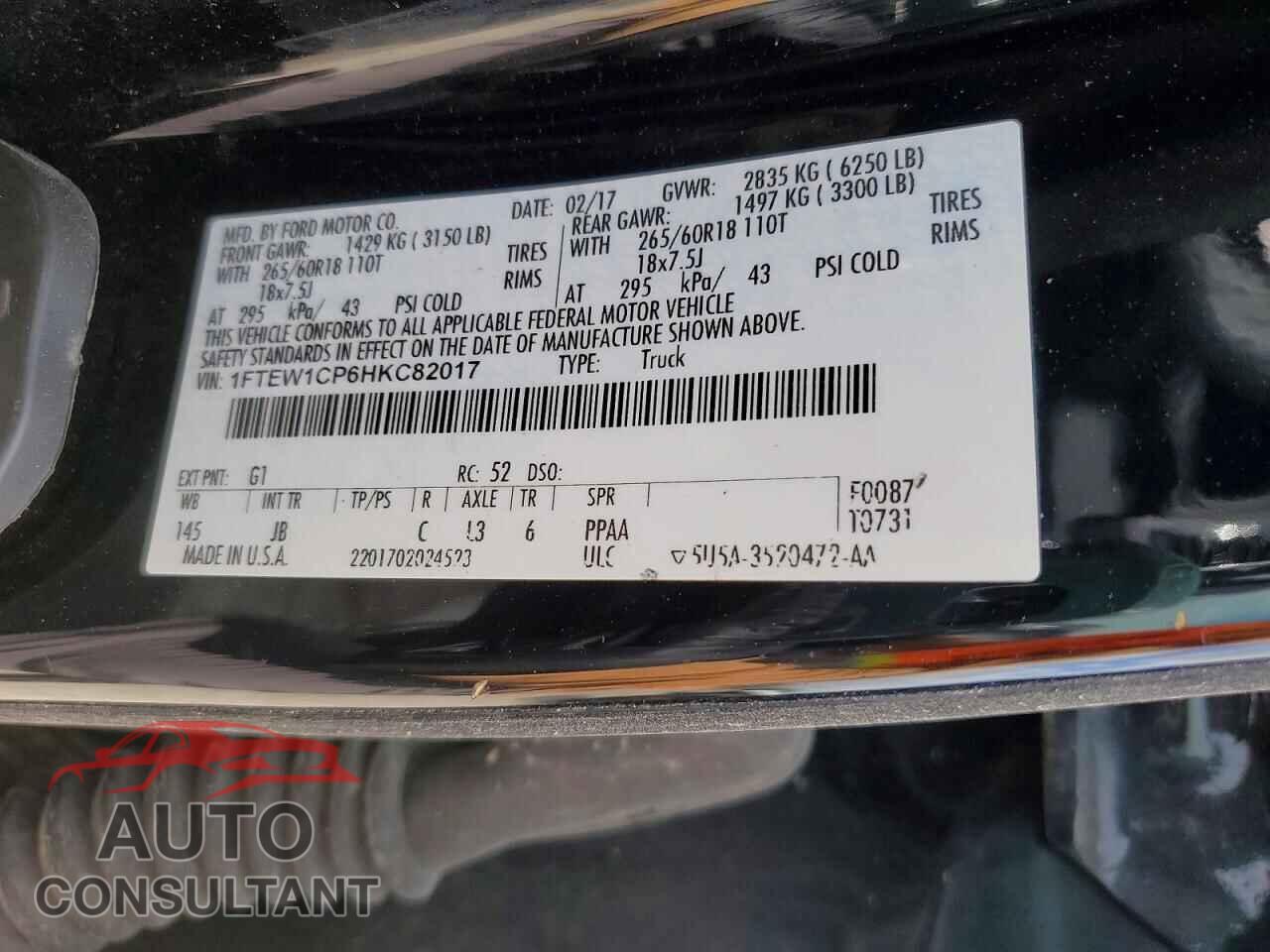 FORD F150 2017 - 1FTEW1CP6HKC82017