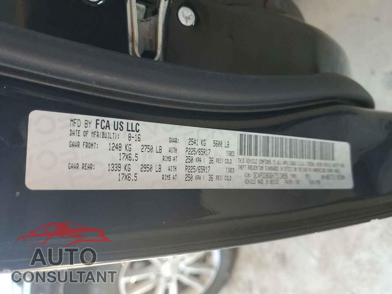 DODGE JOURNEY 2017 - 3C4PDDBG6HT513059