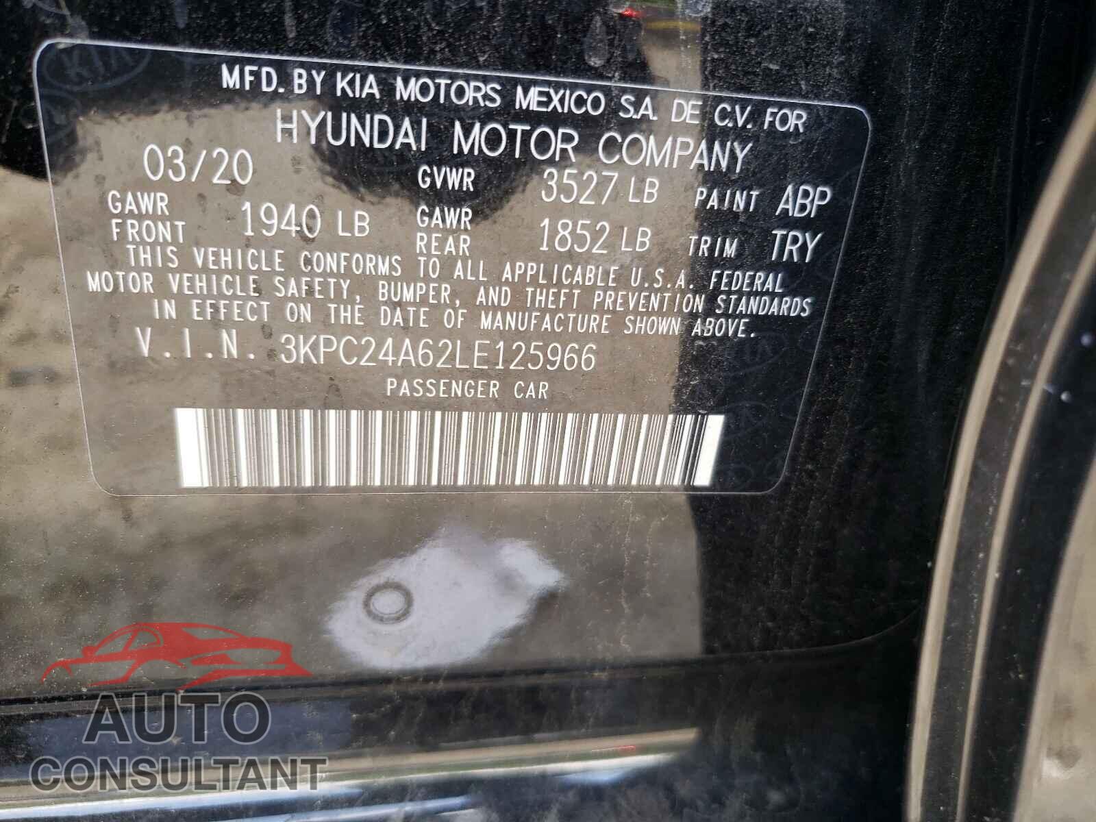 HYUNDAI ACCENT 2020 - 3KPC24A62LE125966
