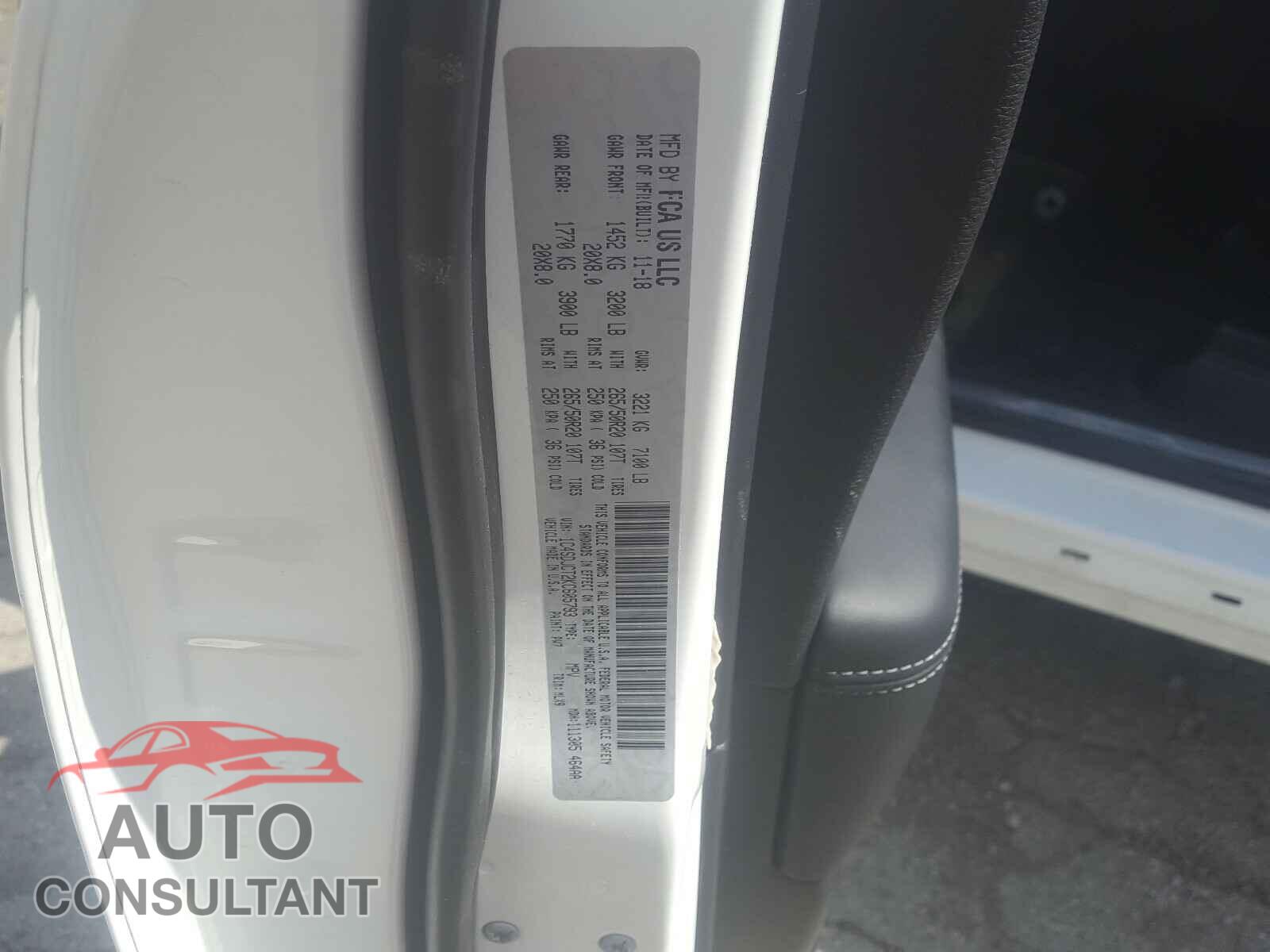 DODGE DURANGO 2019 - 1C4SDJCT2KC605793