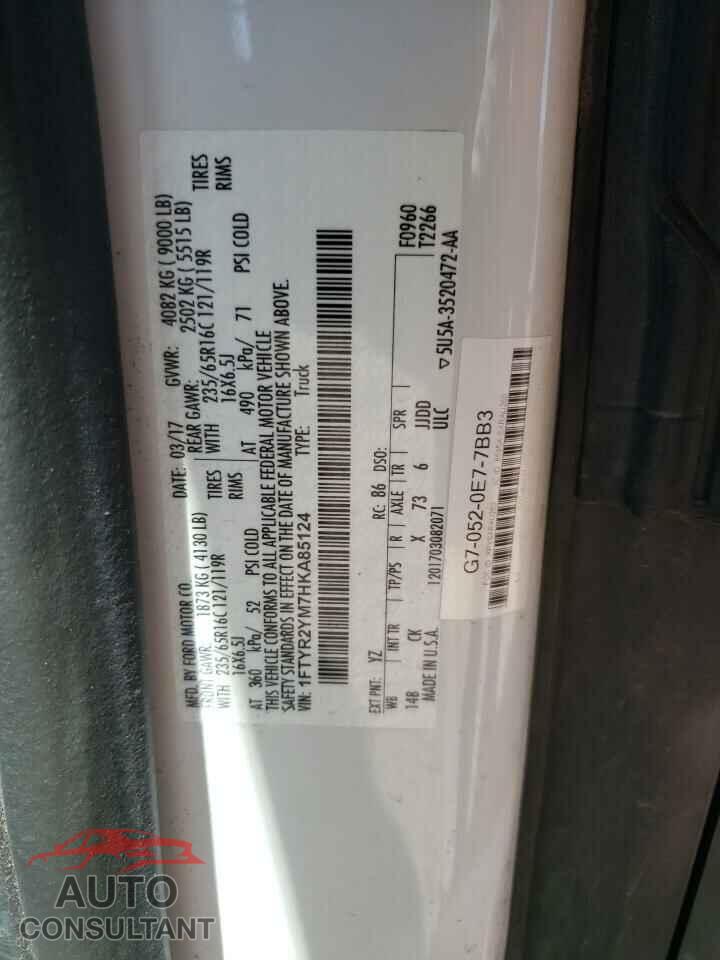 FORD TRANSIT CO 2017 - 1FTYR2YM7HKA85124