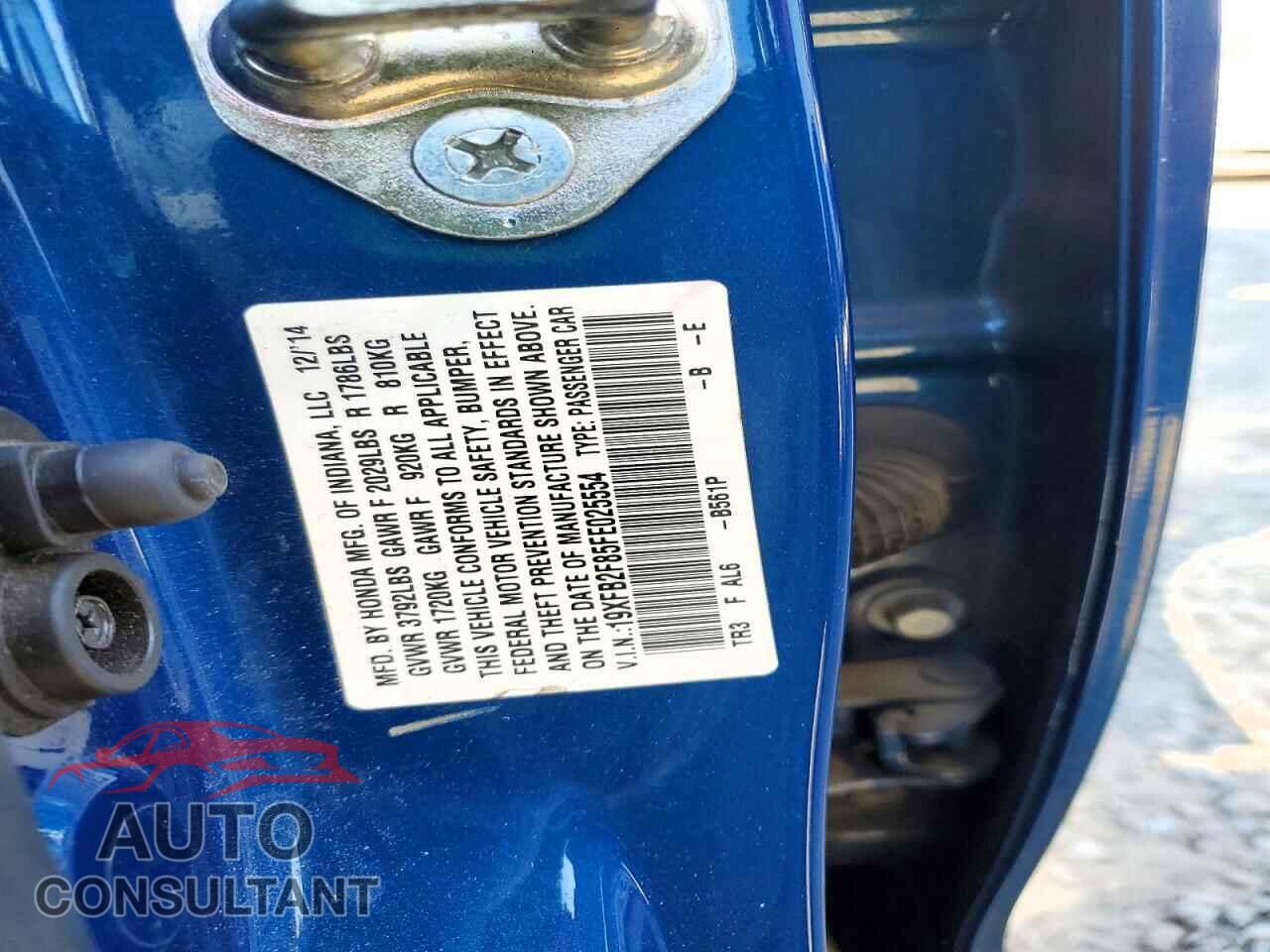 HONDA CIVIC 2015 - 19XFB2F85FE025554