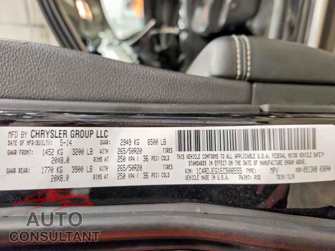 DODGE DURANGO 2014 - 1C4RDJEG1EC508555