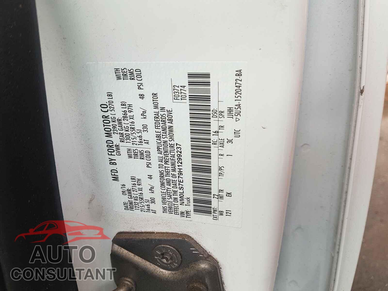 FORD TRANSIT CO 2017 - NM0LS7E79H1299237