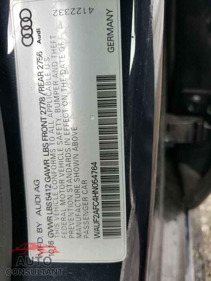 AUDI A6 2017 - WAUF2AFC4HN054764