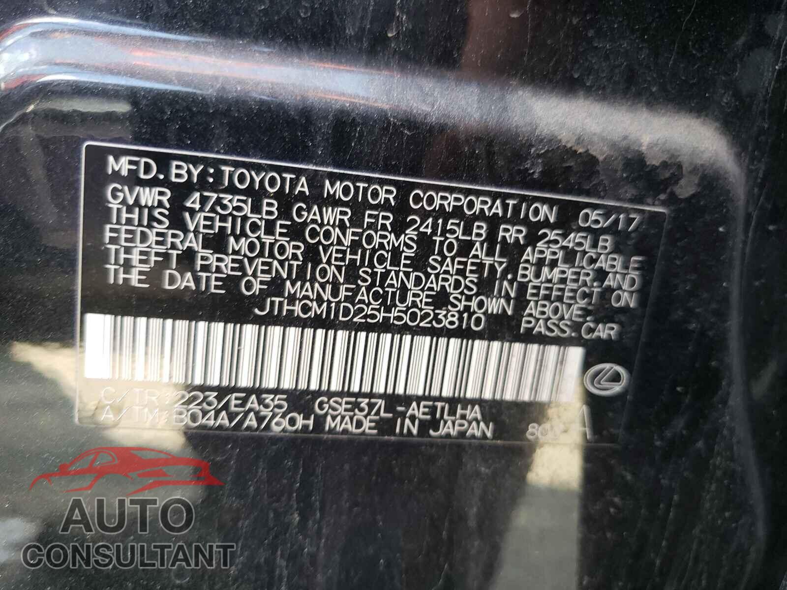 LEXUS IS 2017 - JTHCM1D25H5023810