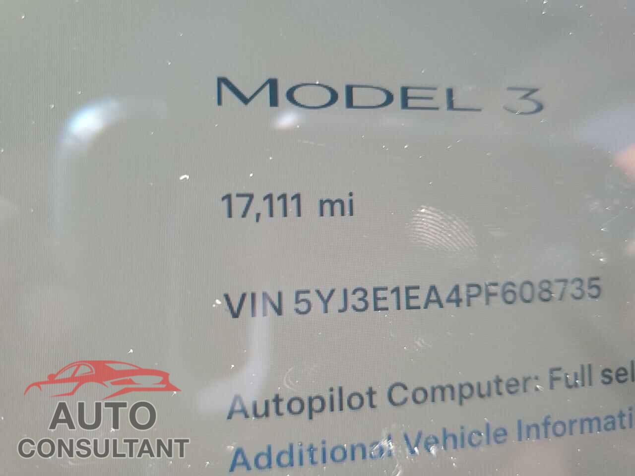TESLA MODEL 3 2023 - 5YJ3E1EA4PF608735