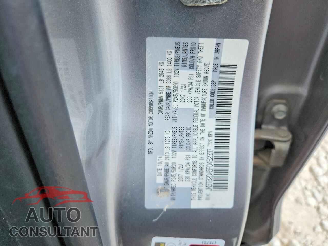 MAZDA CX-9 2015 - JM3TB2DA5F0452337
