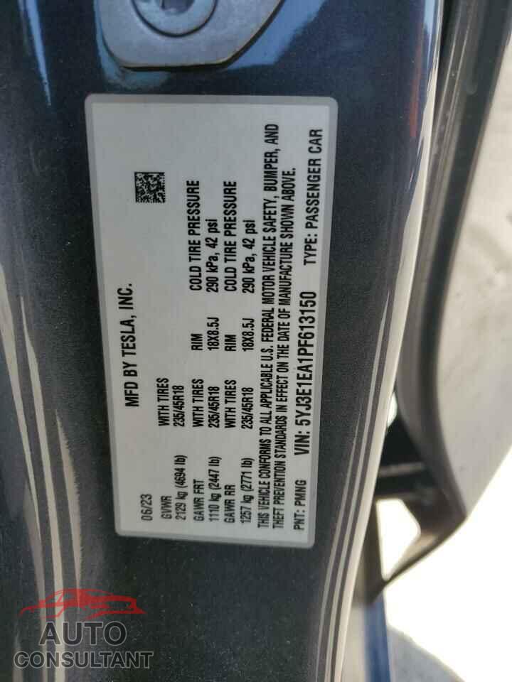TESLA MODEL 3 2023 - 5YJ3E1EA1PF613150