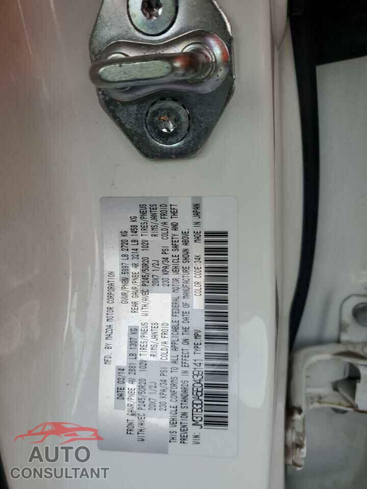 MAZDA CX-9 2014 - JM3TB3DA5E0439141