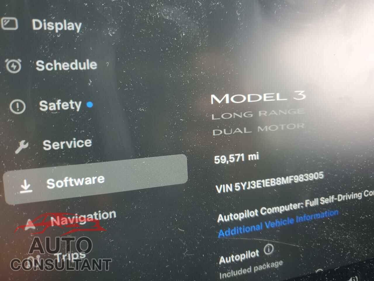 TESLA MODEL 3 2021 - 5YJ3E1EB8MF983905