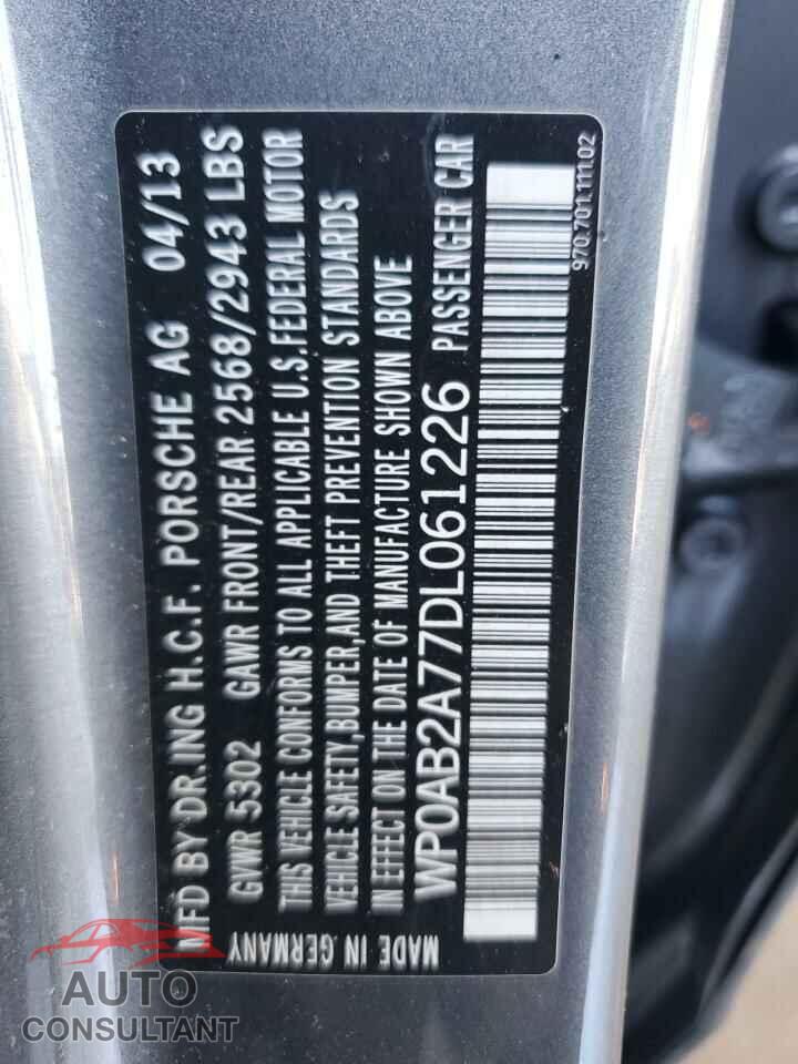 PORSCHE PANAMERA 2013 - WP0AB2A77DL061226