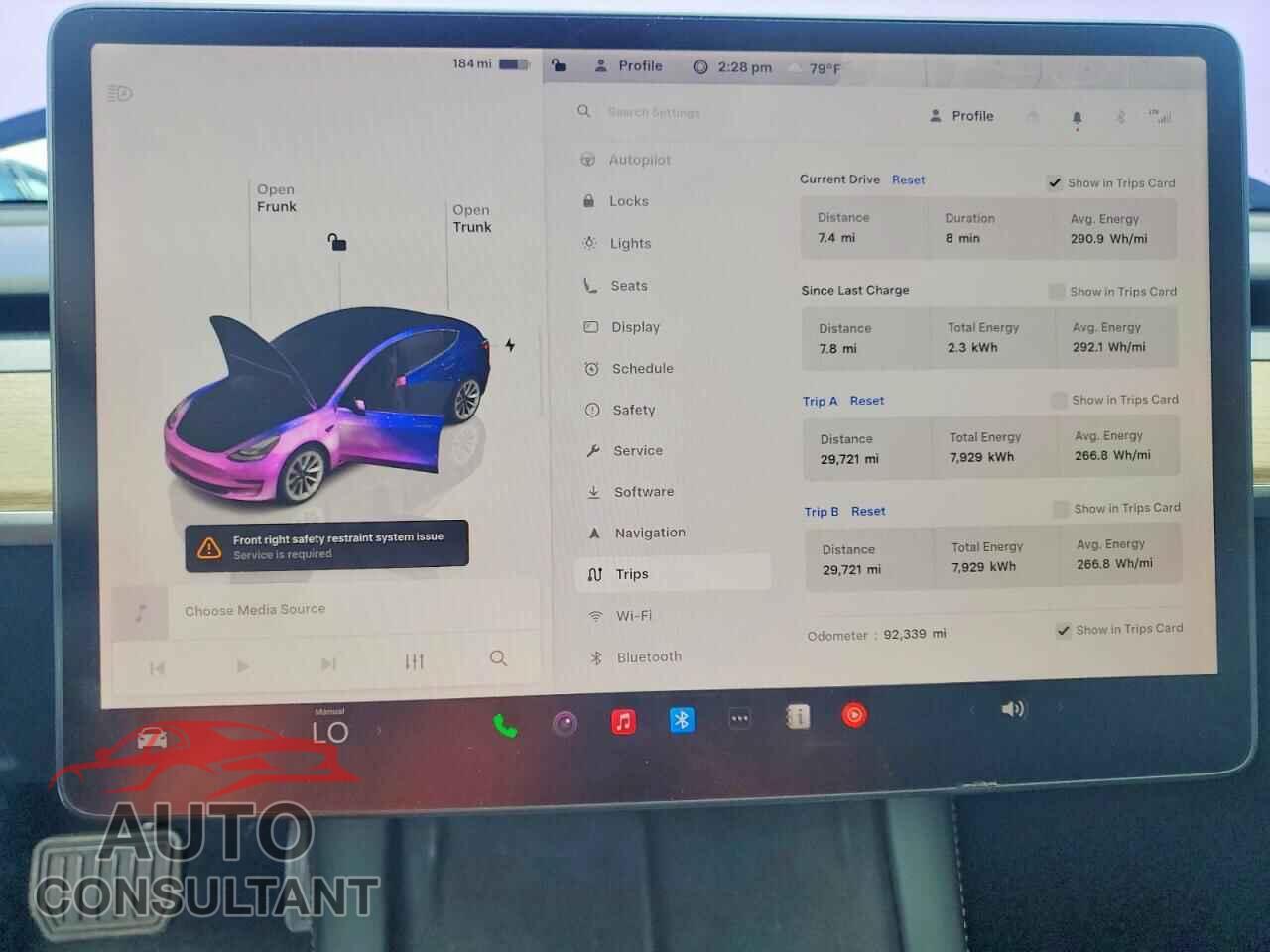 TESLA MODEL 3 2022 - 5YJ3E1EB2NF186079