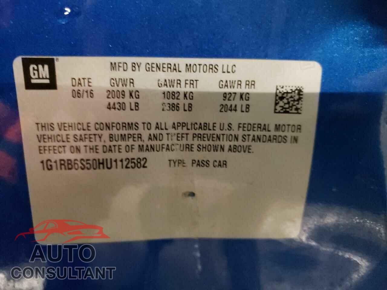 CHEVROLET VOLT 2017 - 1G1RB6S50HU112582