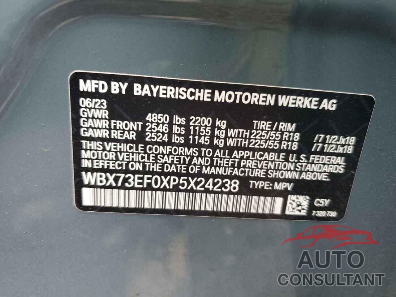 BMW X1 2023 - WBX73EF0XP5X24238