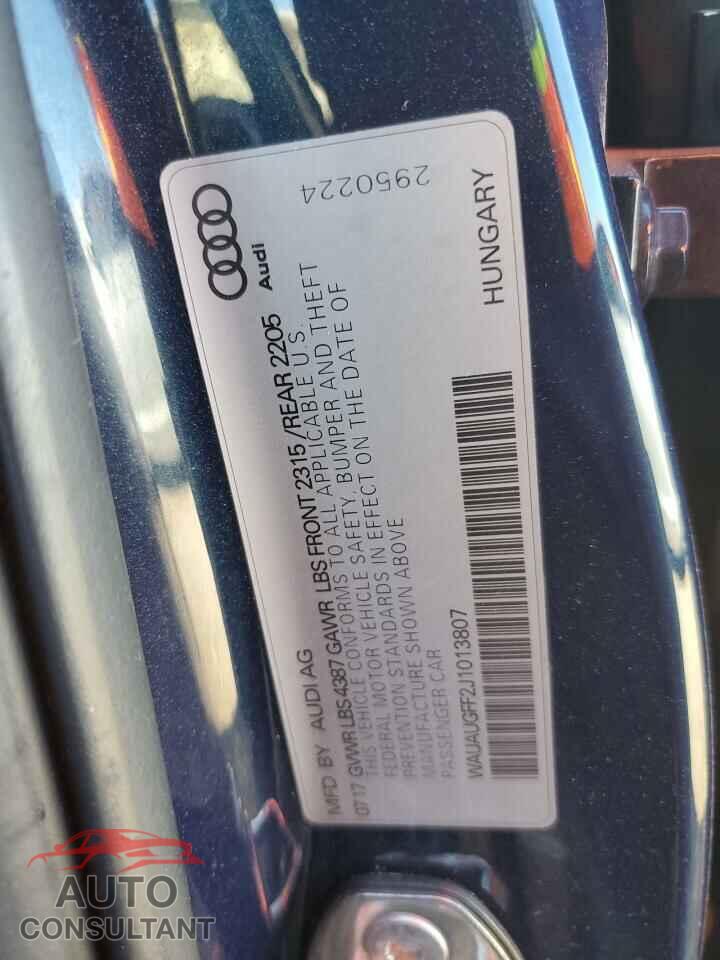 AUDI A3 2018 - WAUAUGFF2J1013807