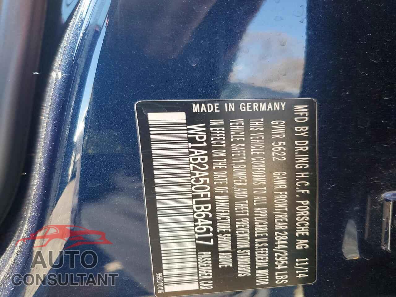 PORSCHE MACAN 2015 - WP1AB2A50FLB64617