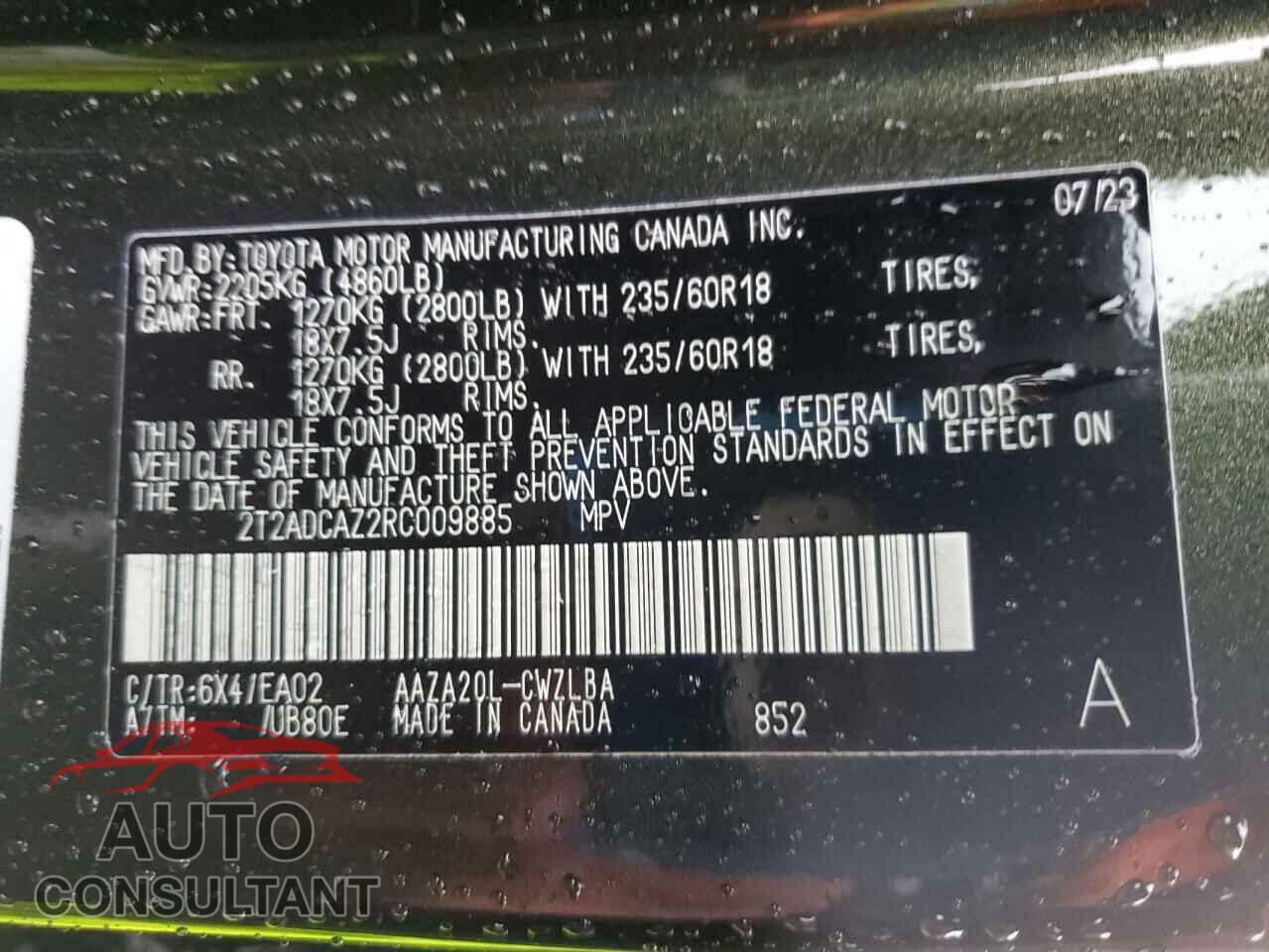 LEXUS NX 250 BAS 2024 - 2T2ADCAZ2RC009885