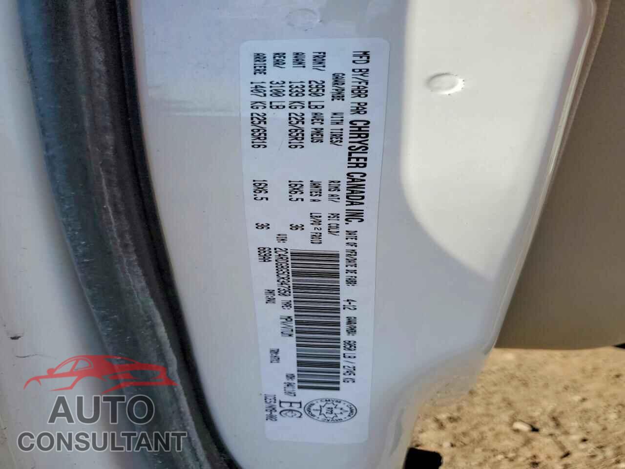 DODGE CARAVAN 2012 - 2C4RDGBG5CR347350