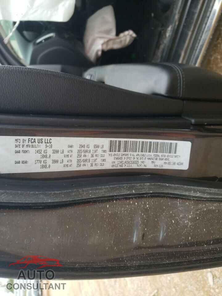 DODGE DURANGO 2019 - 1C4RDJAG5KC536523