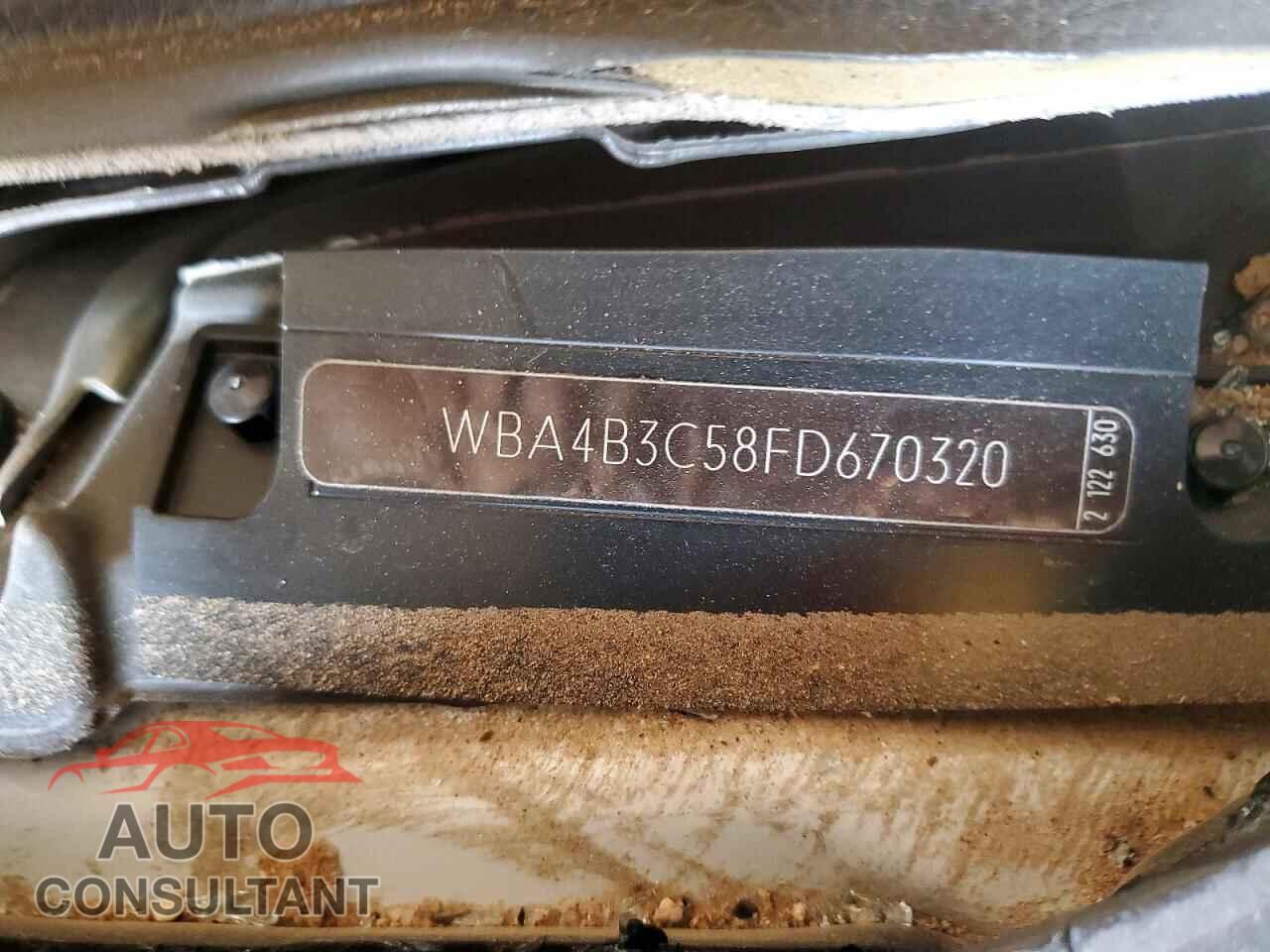 BMW 4 SERIES 2015 - WBA4B3C58FD670320